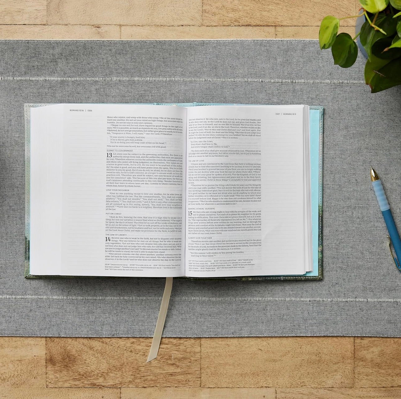 Journal The Word Bible Green Floral