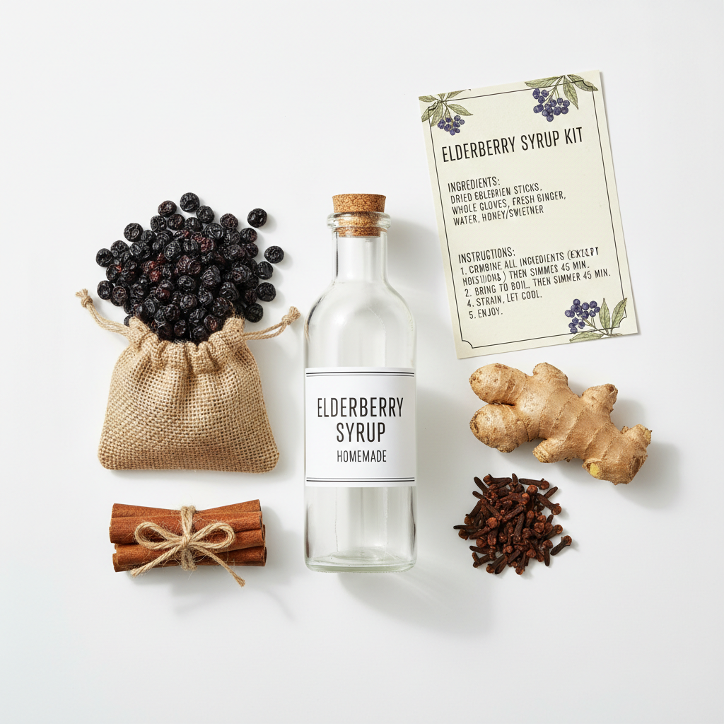 ORGANIC ELBERBERRY SYRUP DRY KIT - 16oz